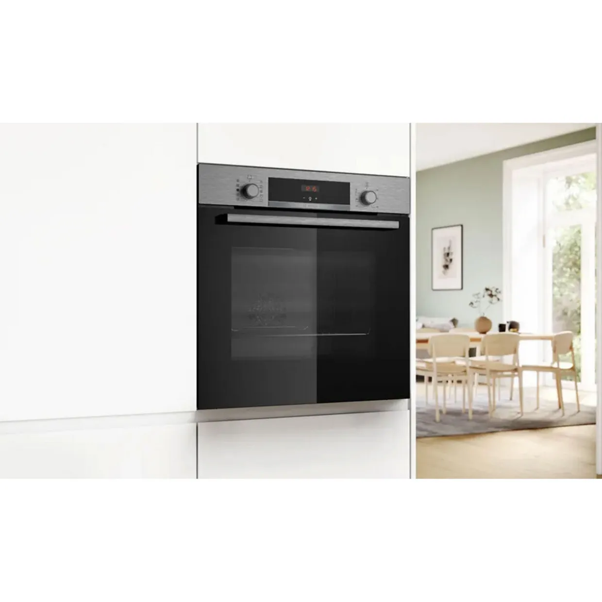 Series 4 Built-in Oven with Added Steam Function 60x60cm Stainless steel