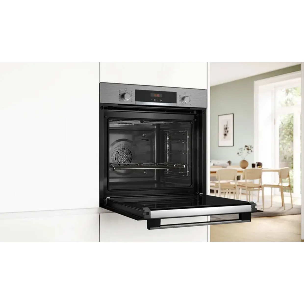 Series 4 Built-in Oven with Added Steam Function 60x60cm Stainless steel
