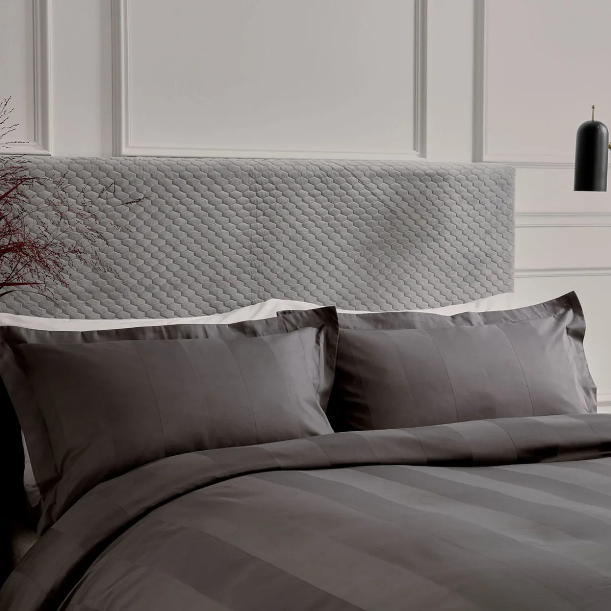 Serra Duvet Set Charcoal