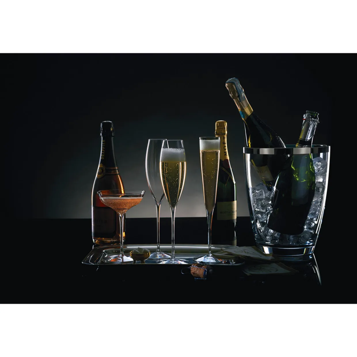 Set of Two Elegance Champagne Belle Coupe