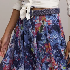 Shasley Abstract Floral Mini Skirt