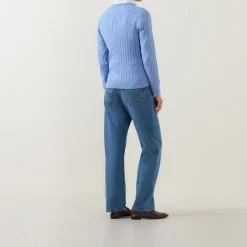 Shield Logo Cable Knit Sweater
