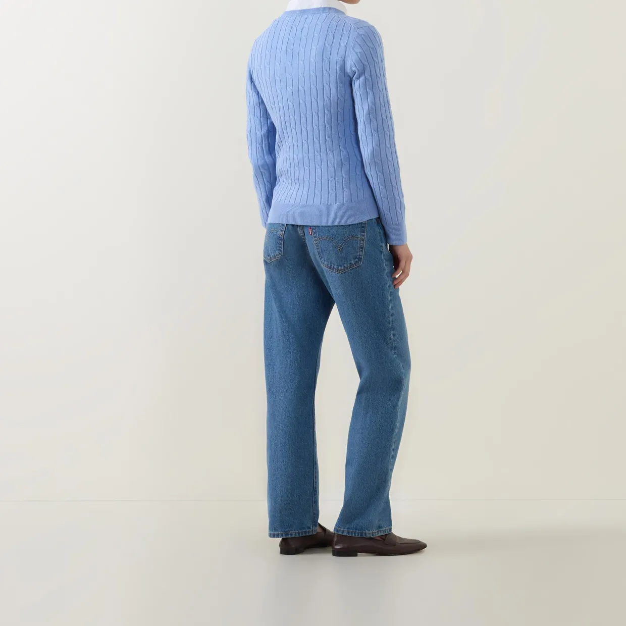 Shield Logo Cable Knit Sweater