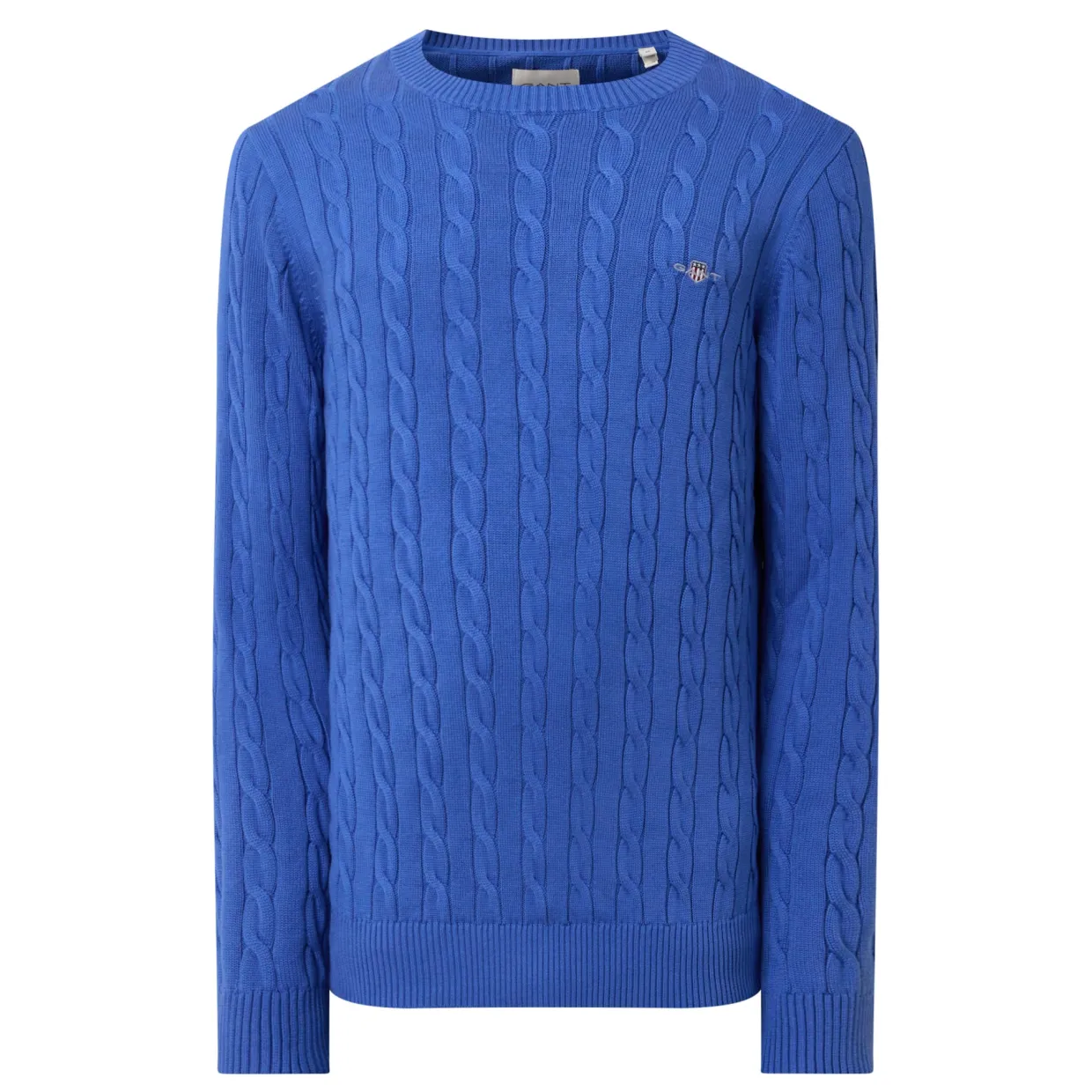 Shield Logo Cable Knit Sweater