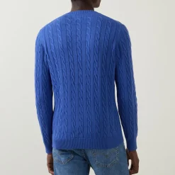 Shield Logo Cable Knit Sweater