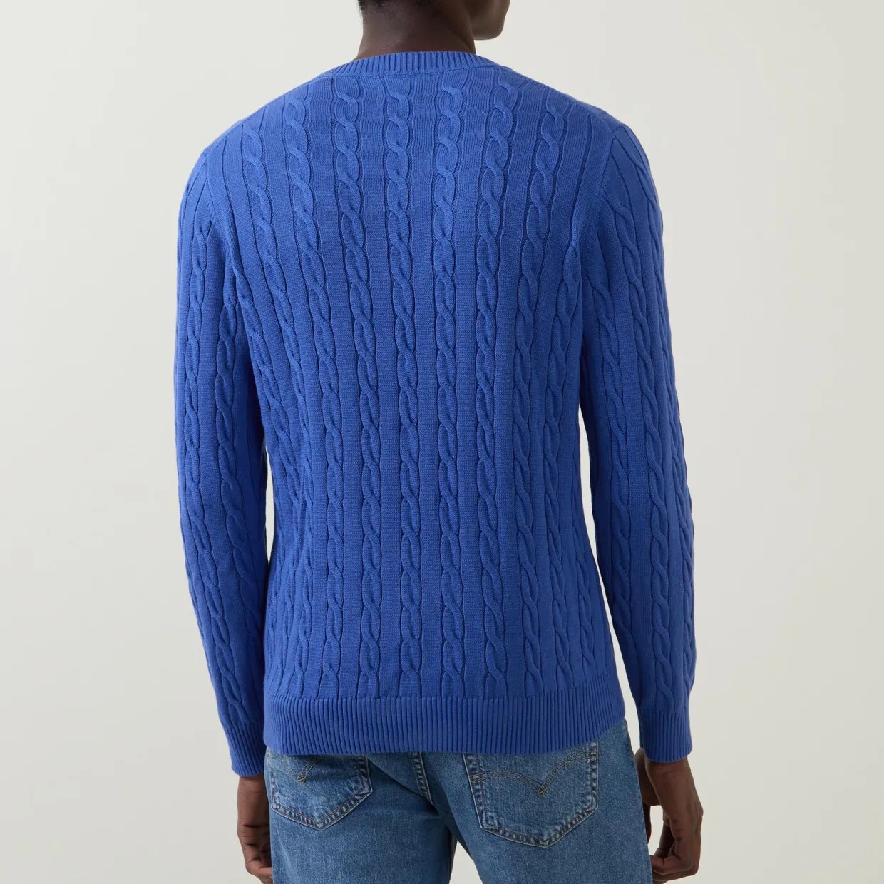 Shield Logo Cable Knit Sweater