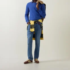 Shield Logo Cable Knit Sweater