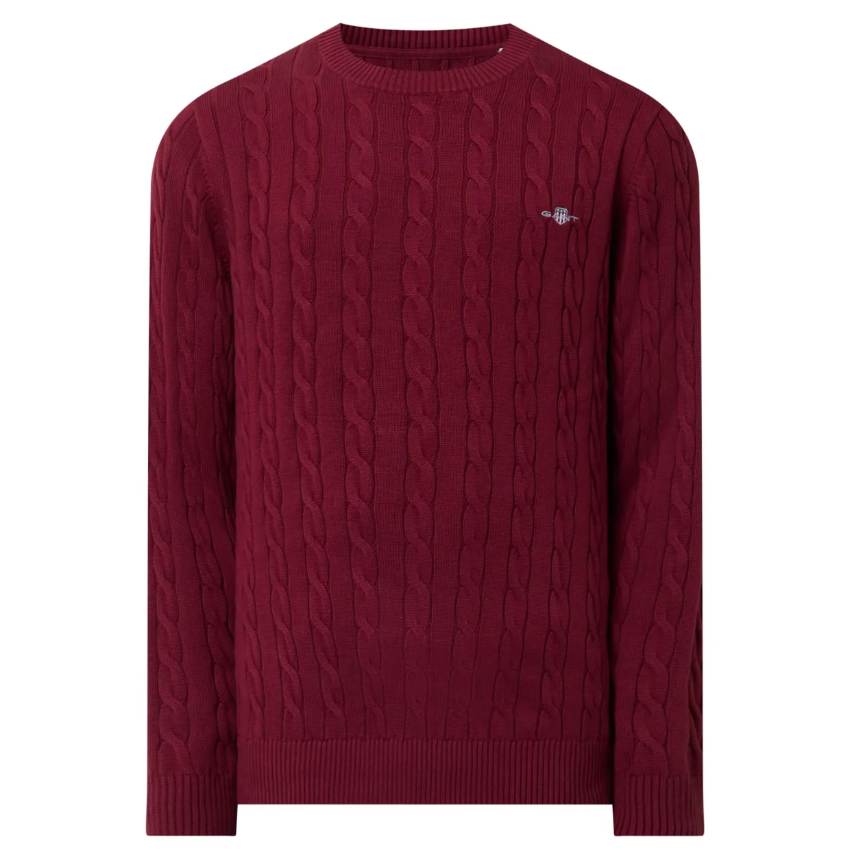 Shield Logo Cable Knit Sweater