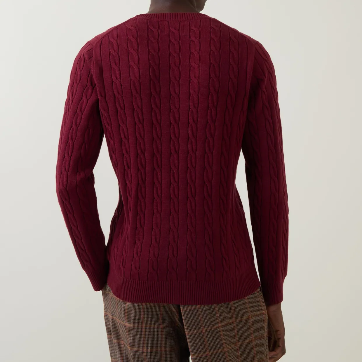 Shield Logo Cable Knit Sweater