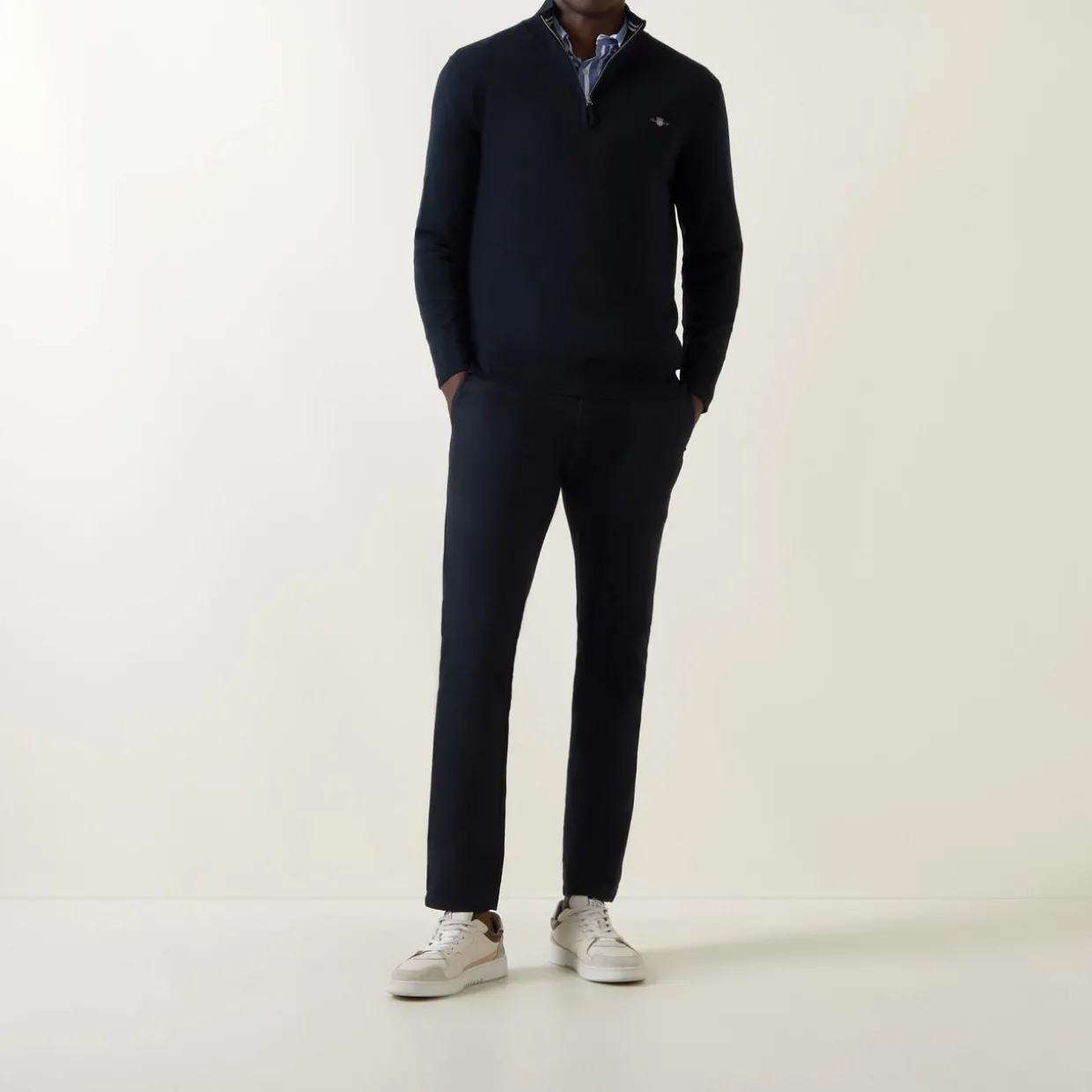 Shield Logo Half-Zip Sweater