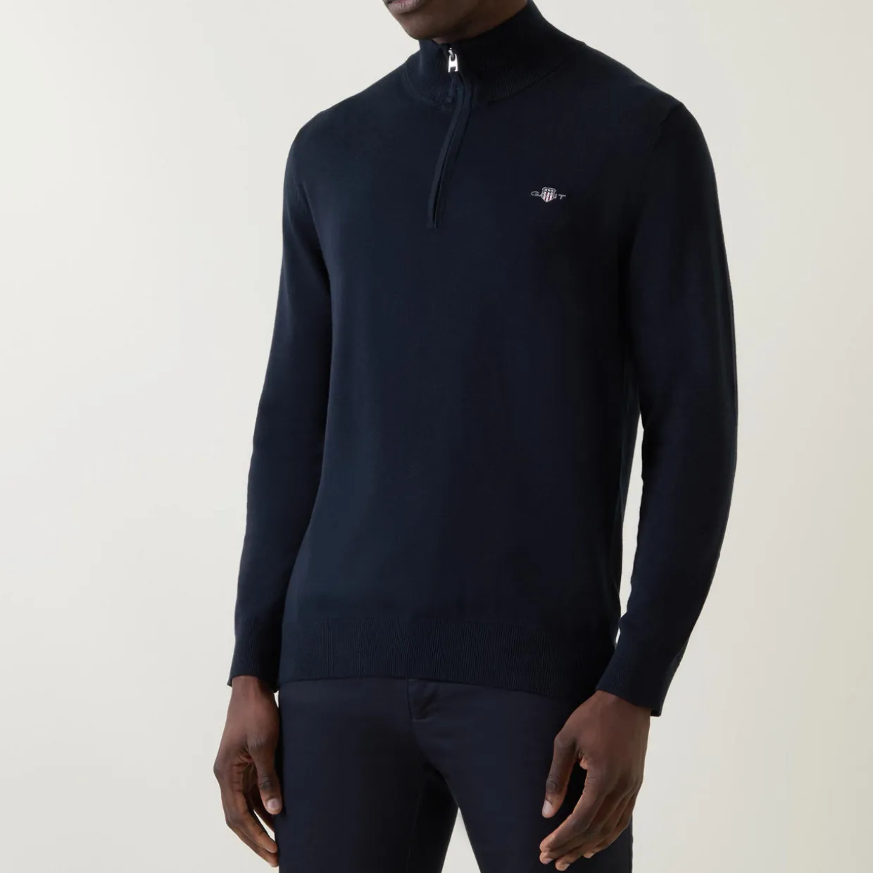 Shield Logo Half-Zip Sweater