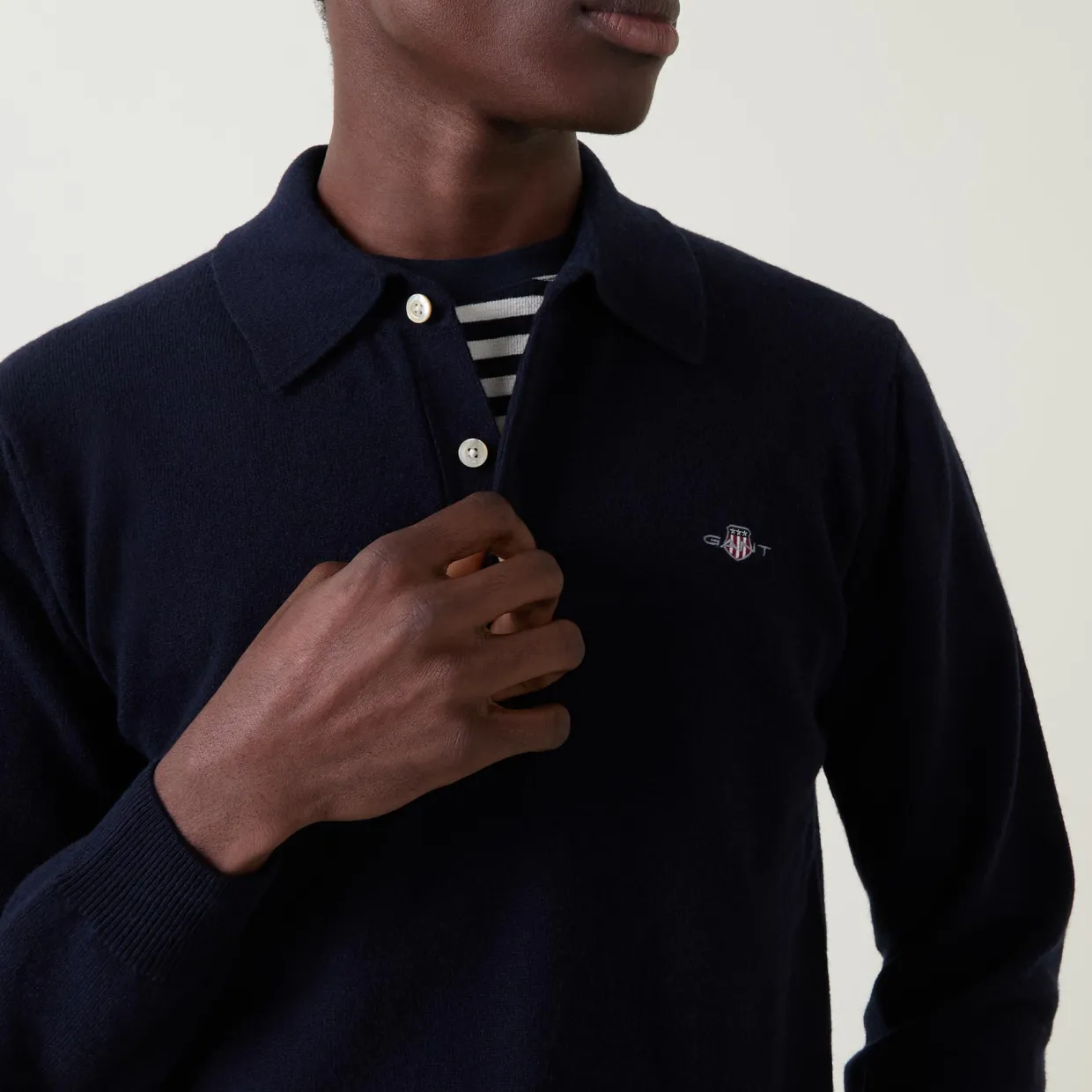 Shield Logo Knitted Polo Shirt