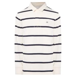 Shield Logo Striped Rugby Sweatshirt