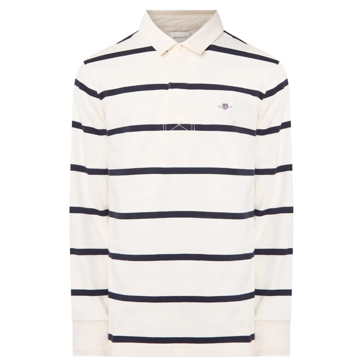 Shield Logo Striped Rugby Sweatshirt