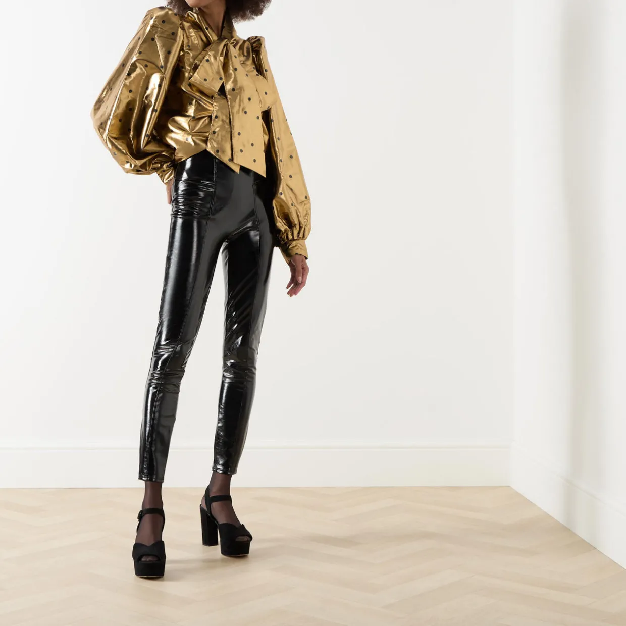 Shiny Faux Patent Leggings
