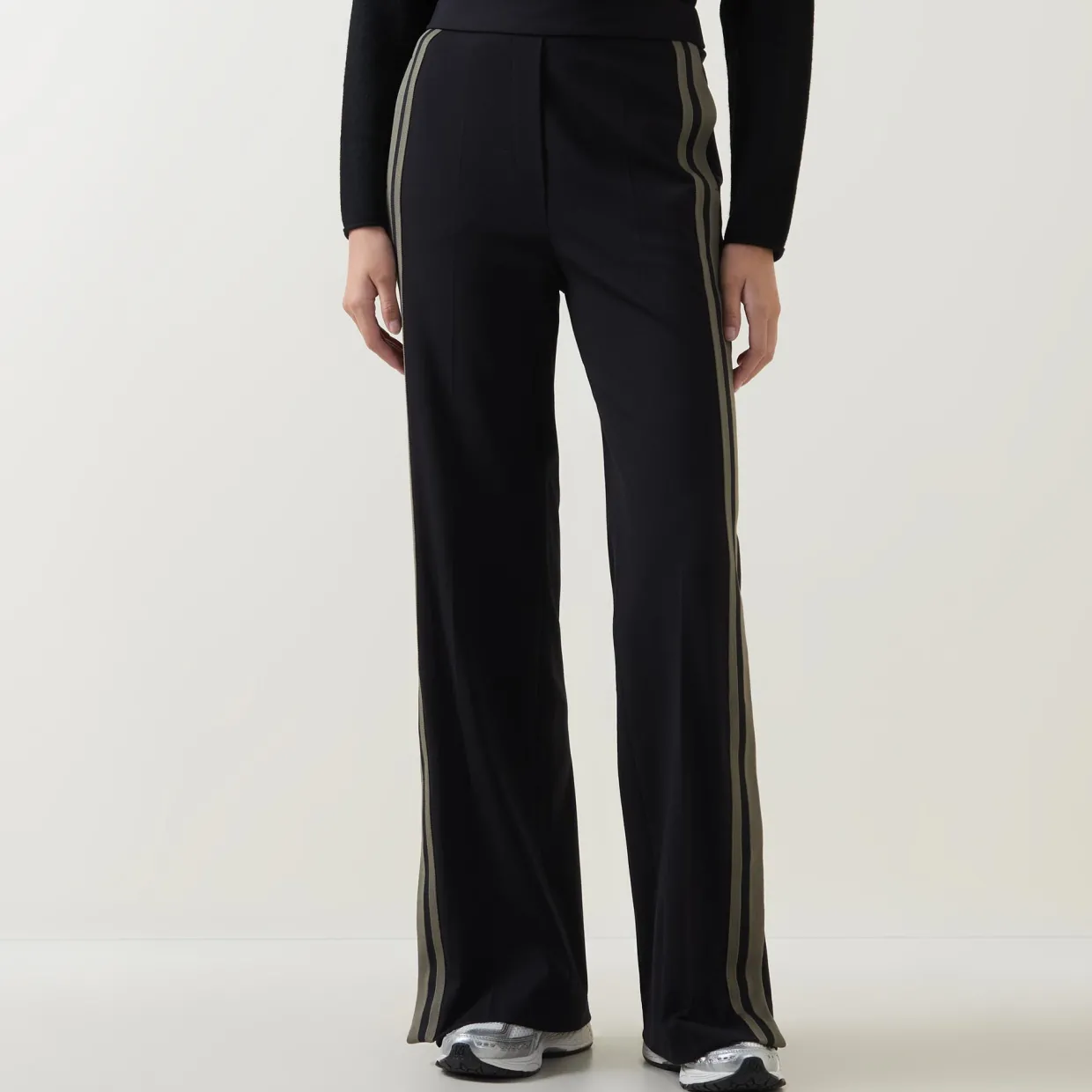Side Stripe Wide Leg Trousers