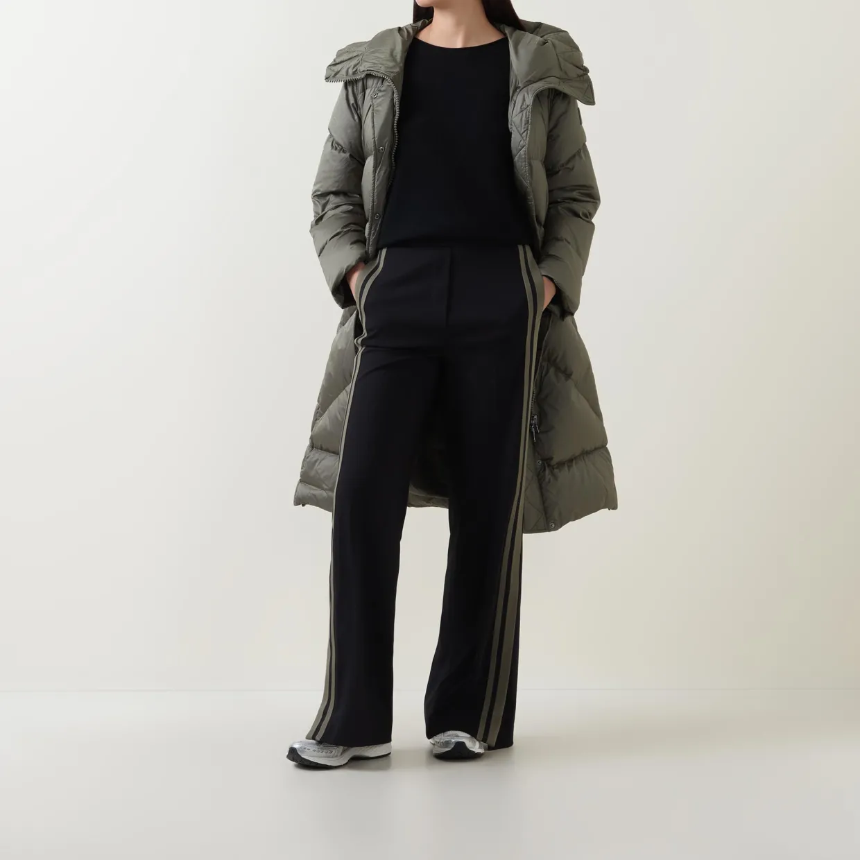 Side Stripe Wide Leg Trousers
