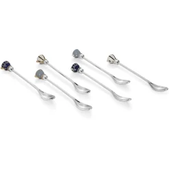 Silver & Gold Plated Tea Spoon, Set of Six