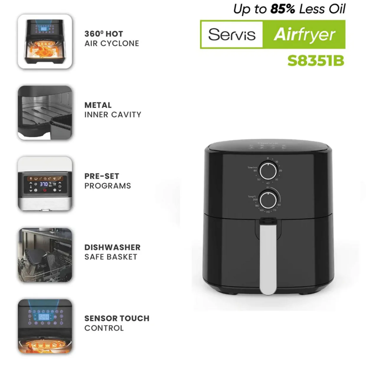 Single Drawer 5L 1550W Air Fryer