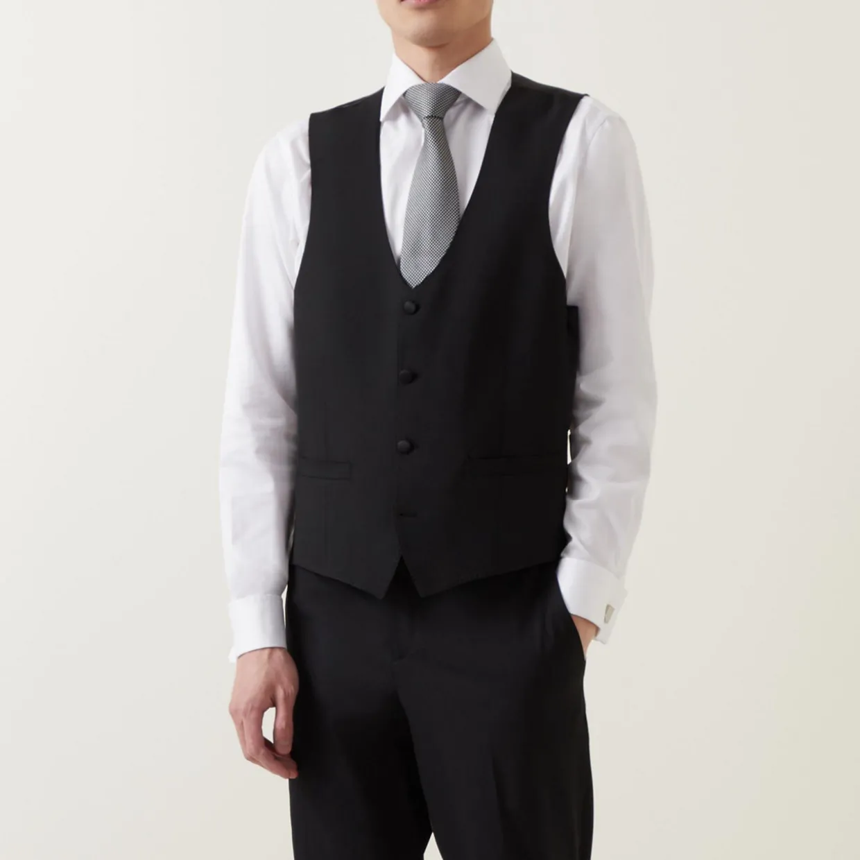 Single-Breasted Tuxedo Waistcoat