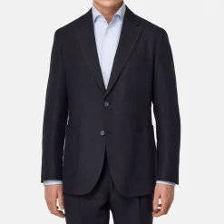 Single-Breasted Two-Piece Linen Suit