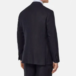 Single-Breasted Two-Piece Linen Suit