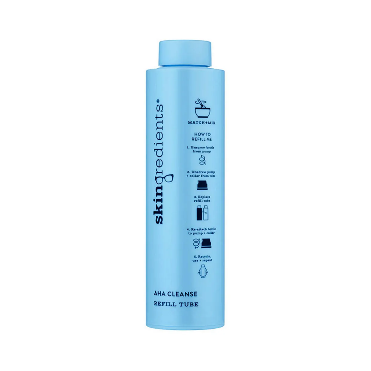 Skingredients AHA Cleanse Brightening + Exfoliating Lactic Acid Cleanser Refill Tube 100ml