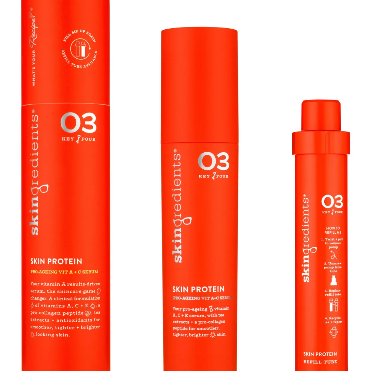 Skingredients Skin Protein Anti-Ageing Retinoid Serum Refillable Primary Pack 45ml