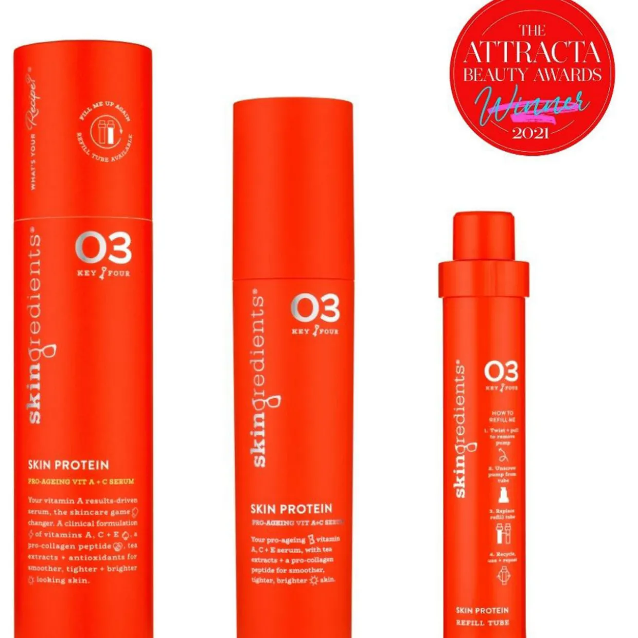 Skingredients Skin Protein Anti-Ageing Retinoid Serum Refillable Primary Pack 45ml