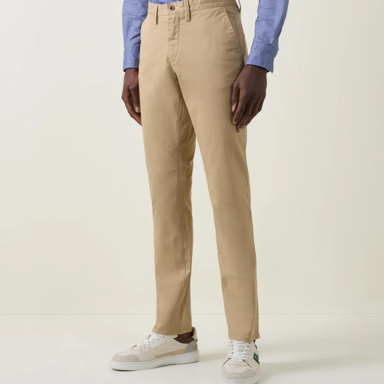 Slim-Fit Twill Trousers