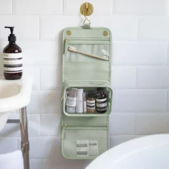 Small Hanging Washbag Sage Green