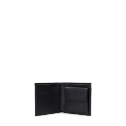 Smooth Leather Billfold Coin Wallet