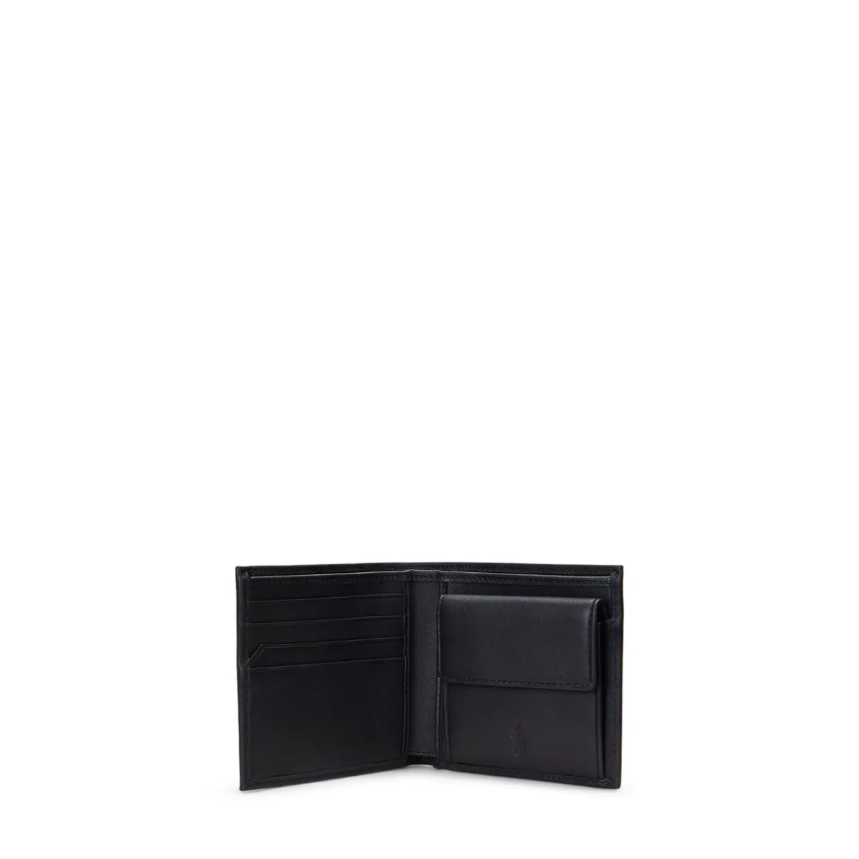 Smooth Leather Billfold Coin Wallet