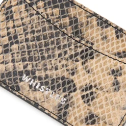 Snake Print Leather Cardholder