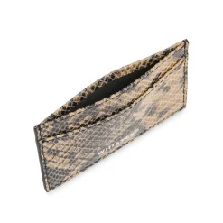 Snake Print Leather Cardholder