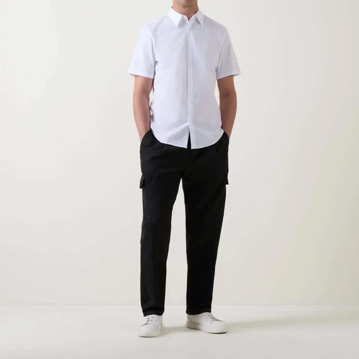 Solid Stretch Casual Shirt