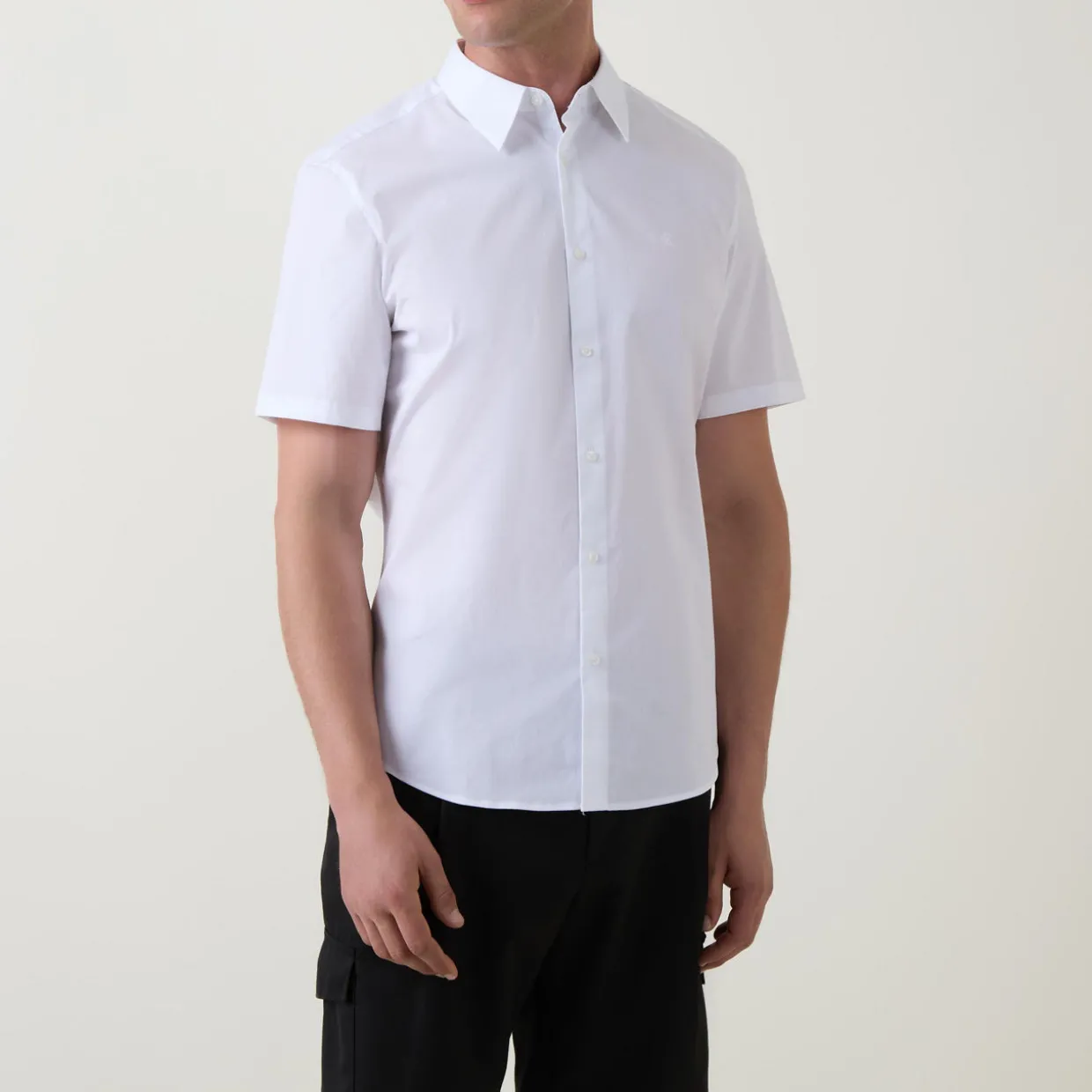 Solid Stretch Casual Shirt