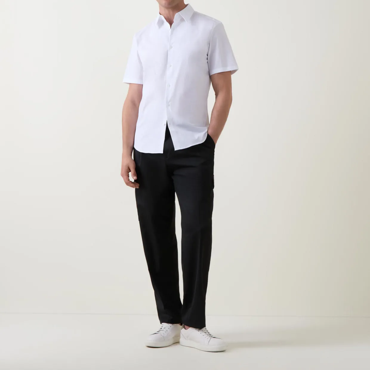 Solid Stretch Casual Shirt