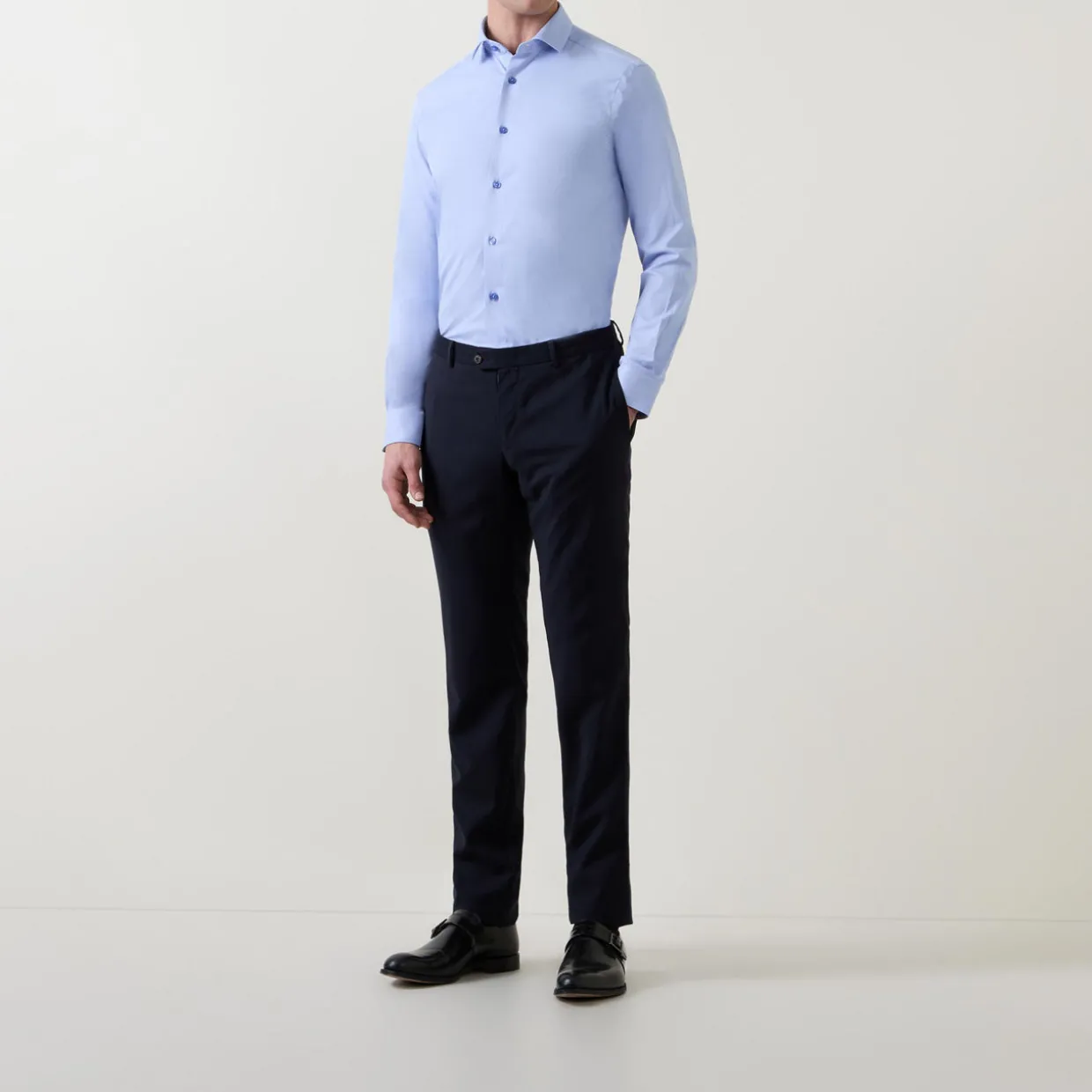 Solid Stretch Single-Cuff Shirt