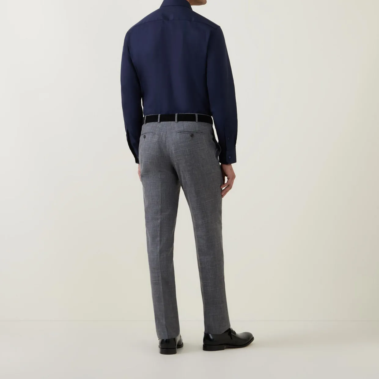 Solid-Twill Single-Cuff Formal Shirt