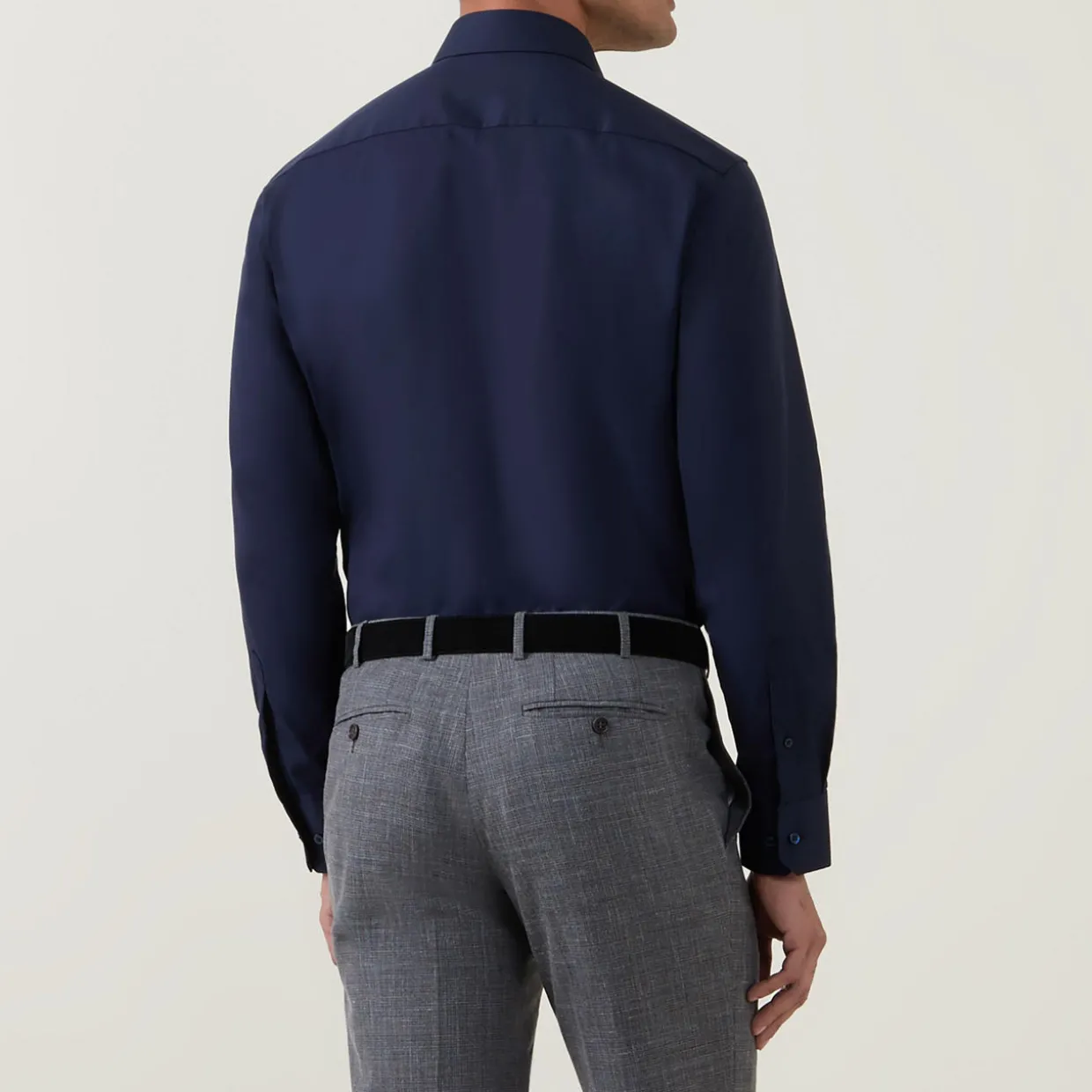 Solid-Twill Single-Cuff Formal Shirt