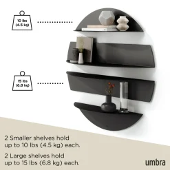 Solis Decorative Metal Floating Wall Shelves