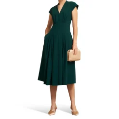 Sophie Pintuck Flared Dress