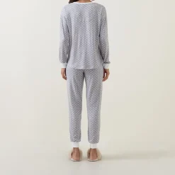 Spade Print Henley Pyjama Set