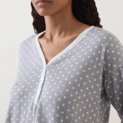 Spade Print Henley Pyjama Set