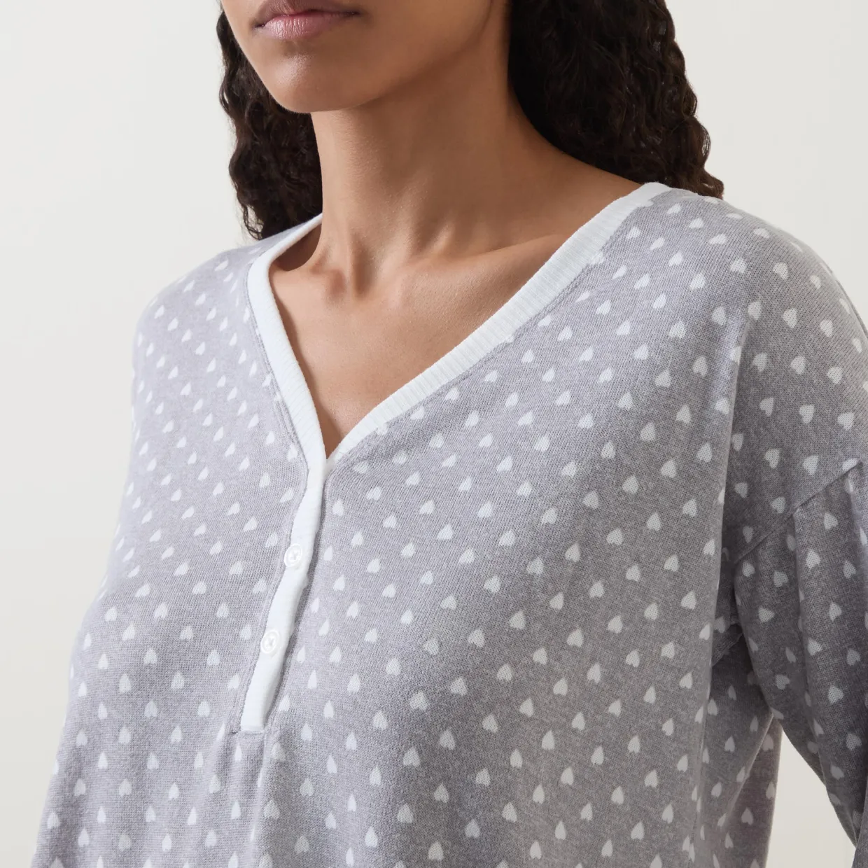 Spade Print Henley Pyjama Set