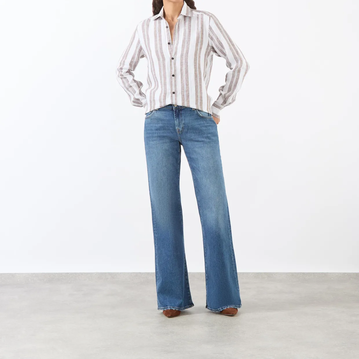 Spencer Coated Flared Leg Jeans