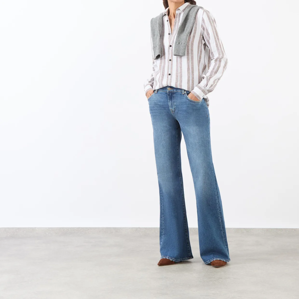 Spencer Coated Flared Leg Jeans