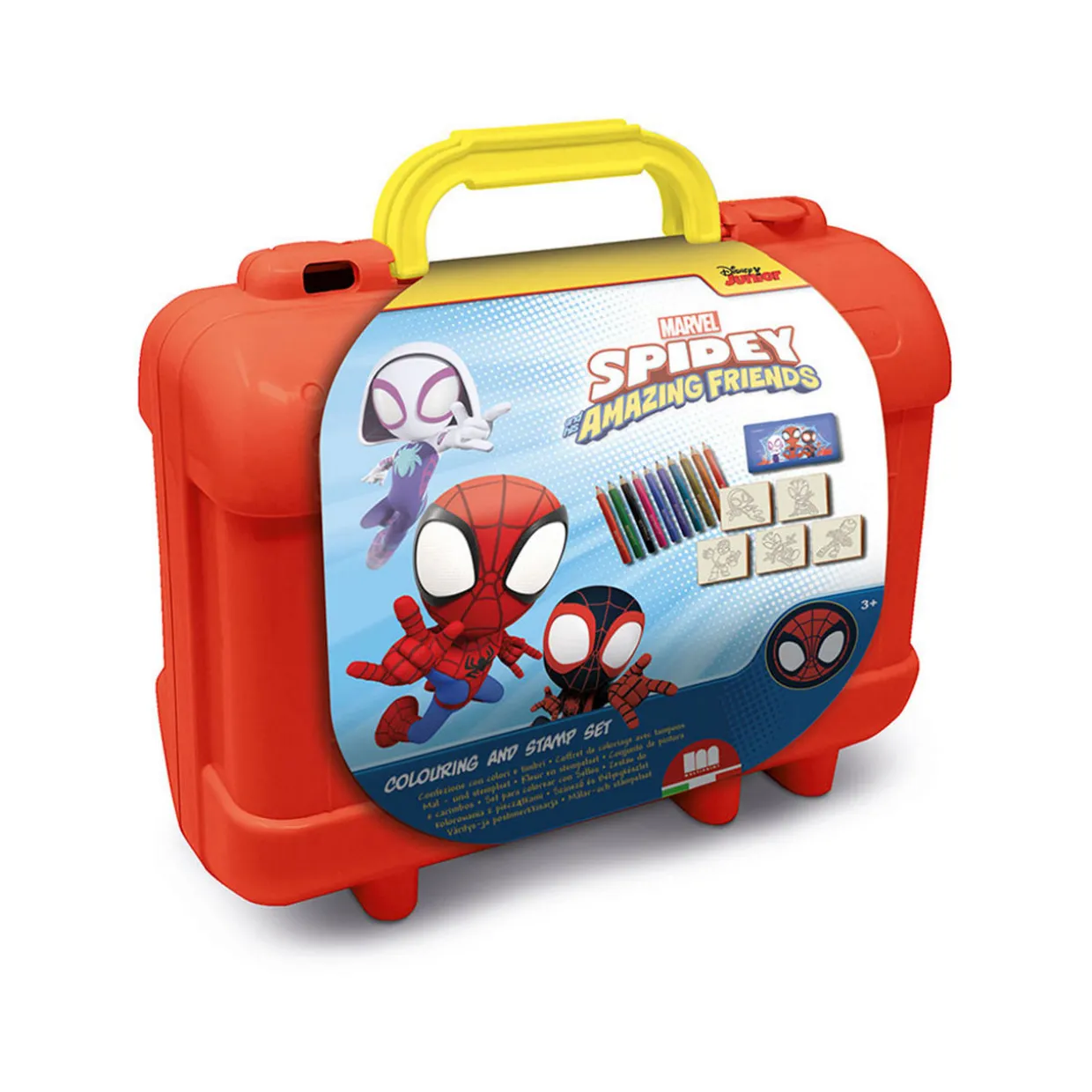 Spidey Plastic Case Colouring & Stamp Set