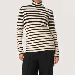 Spina Striped Turtleneck Sweater